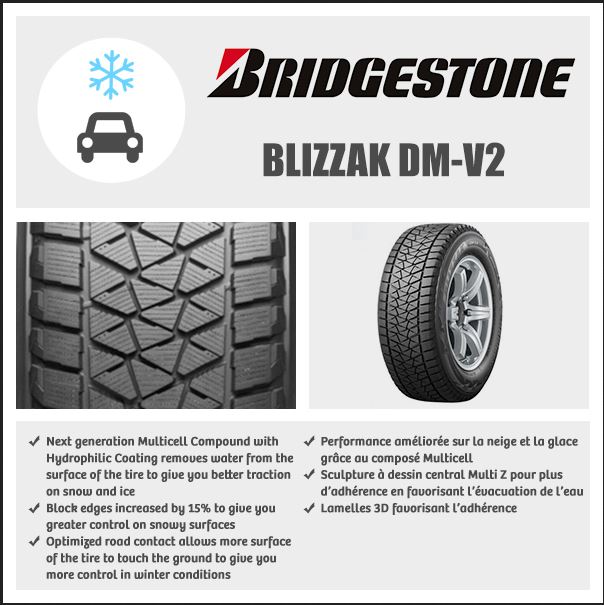 Bridgestone BLIZZAK DM V2 275 55R20 Milltire
